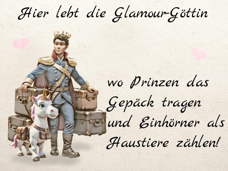 Türschilder Pink Edition – Humorvolle Statements für echte Prinzessinnen