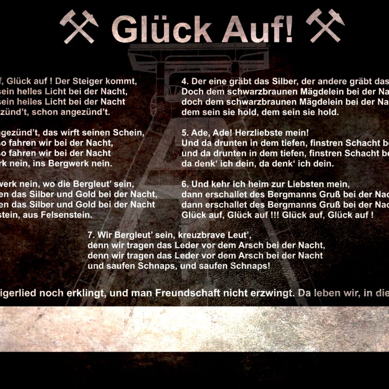 Türschild „Glück auf!“ – Eine Hommage an die Bergleute des Ruhrgebiets